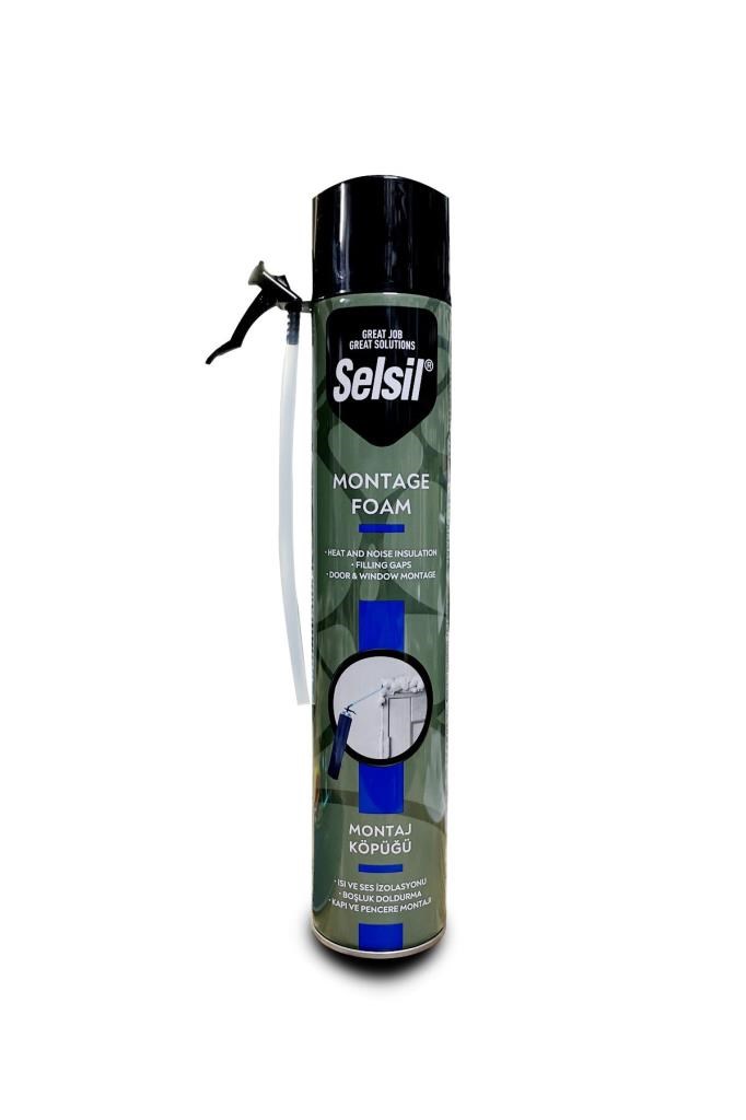 Slikon & TabancalarıSelsilSelsil Yüksek Kalite Montaj Köpüğü 750ml 600gr