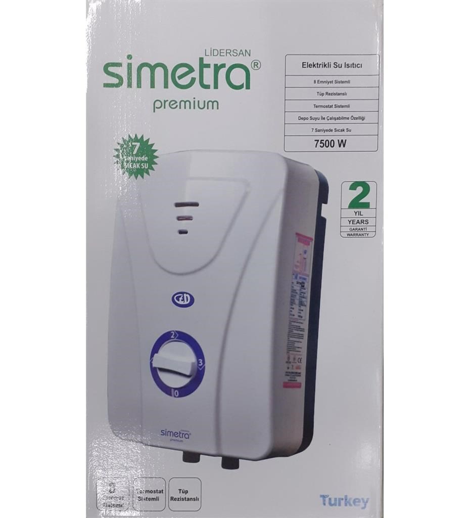 Banyo AksesuarSimetraSimetra Premium Elektrikli Şofben 7500W