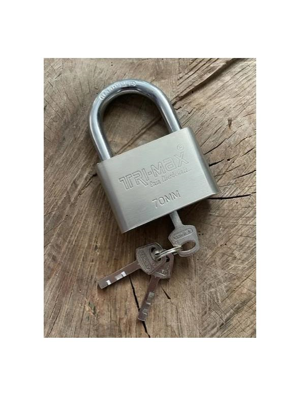Kilit ÇeşitleriTrimaxTrimax Çelik Asma Kilit 70 mm Paslanmaz Yaysız Asma Kilit