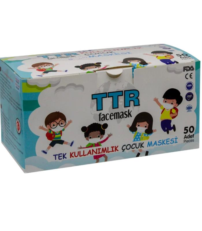 Ev GereçleriTtr FacemaskTtr Facemask Tek Kullanımlık Çocuk Maske Beyaz 50 Li