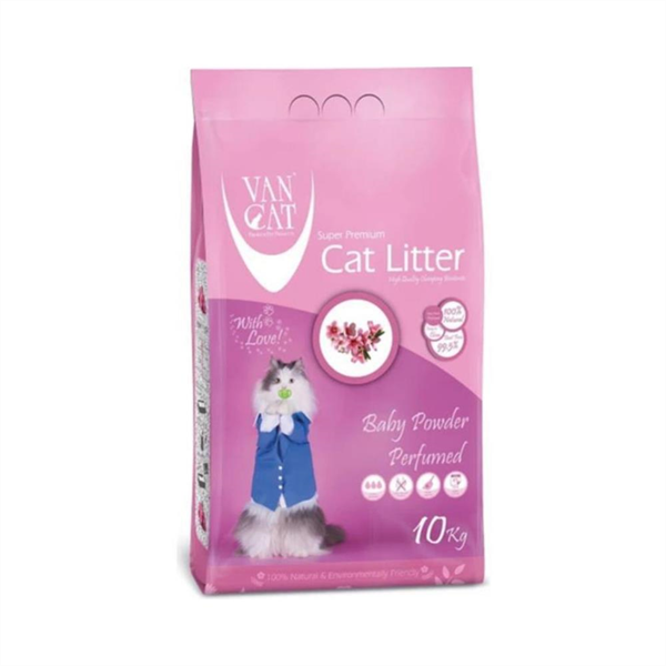 AksesuarlarVancatVancat Bebek Pudrası Kokulu İnce Topaklaşan Kedi Kumu 10 Kg