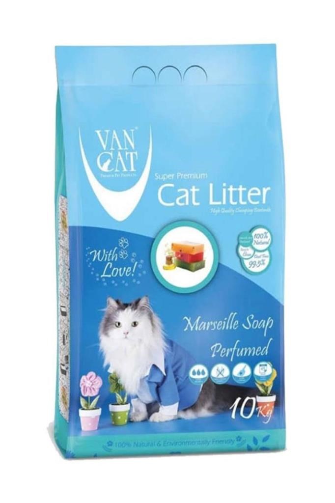 AksesuarlarVancatVancat Marsilya Sabun Kokulu İnce Topaklaşan Kedi Kumu 10 KG