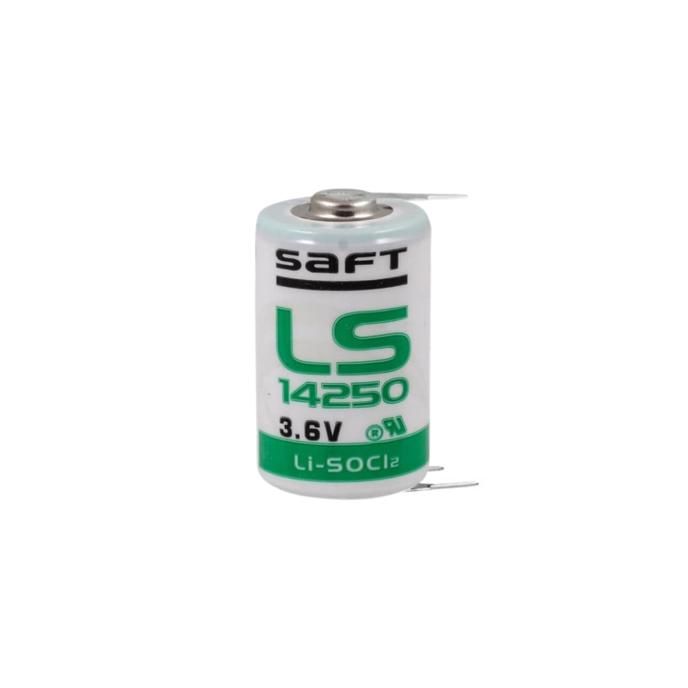 Saft LS14250 - 1/2 AA 3.6V Li-SOCI2 3PT Lithium Pil - 3 Pinli