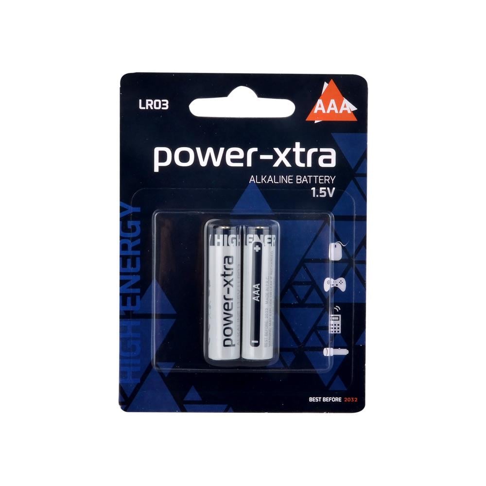 Power-Xtra LR03/AAA Size Alkaline Pil - 2li Blister