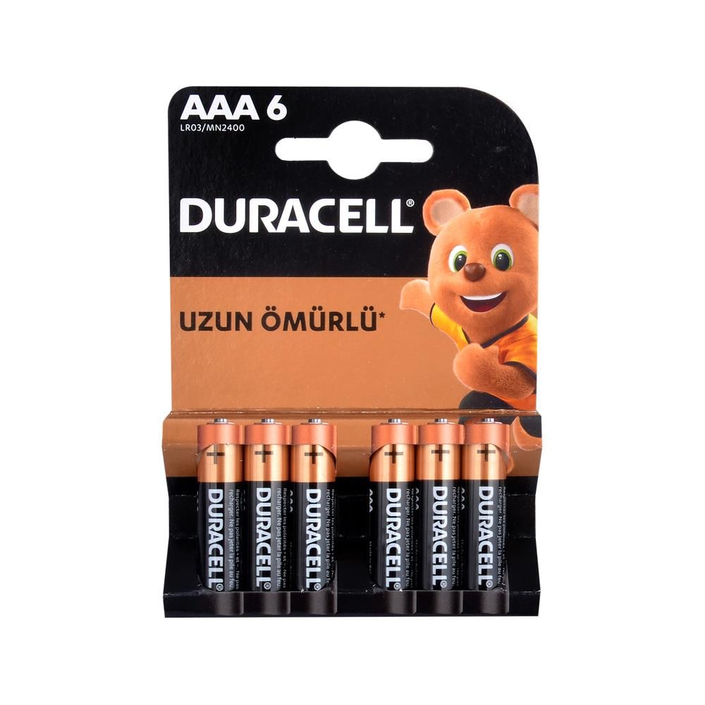 Duracell AAA İnce Kalem Pil 6lı Blister