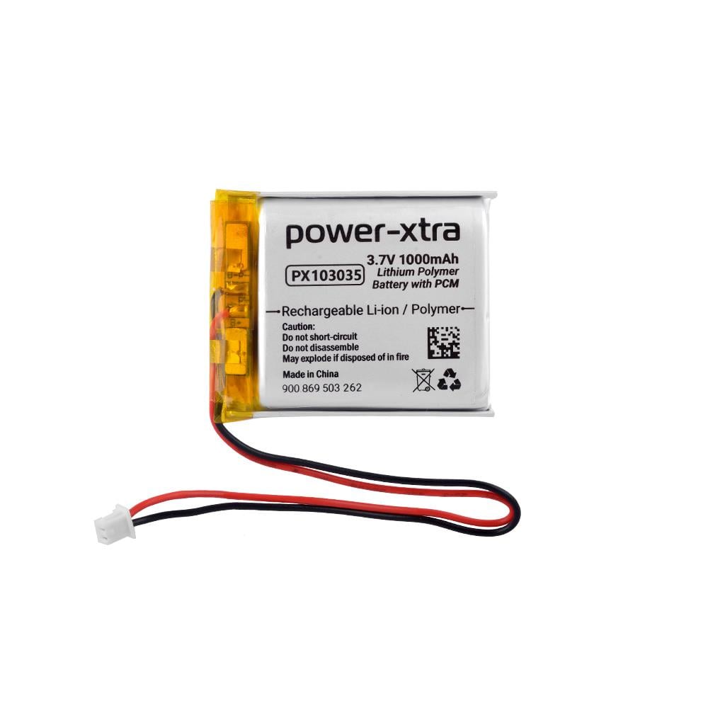 Power-Xtra PX103035 - 3.7V 1000mAh Li-Polymer Pil - Devreli-Soketli
