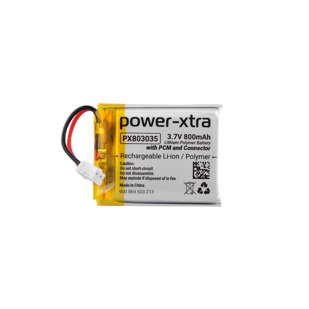 Power-Xtra PX803035 - 3.7V 800 mAh Li-Polymer Pil - Devreli-Soketli-2cm