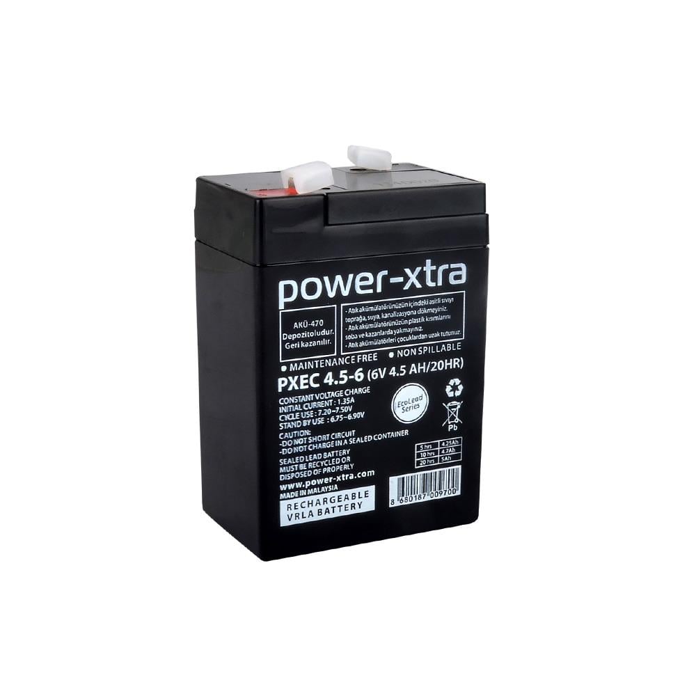 Power-Xtra EcoLead Series - PXEC4.5-6 - 6V 4.5 Ah Kuru Akü