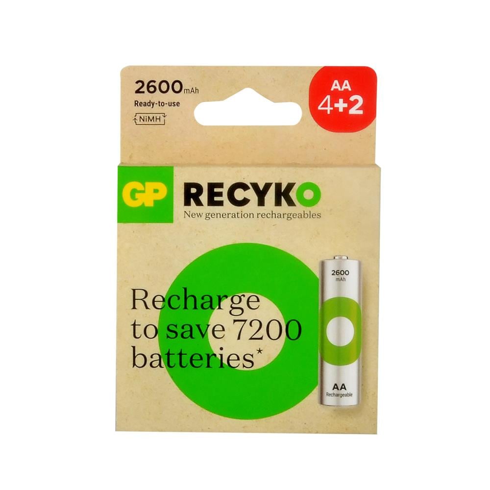 GP ReCyko AA 2700 Series 2600 mAh Şarjlı Kalem Pil 6lı