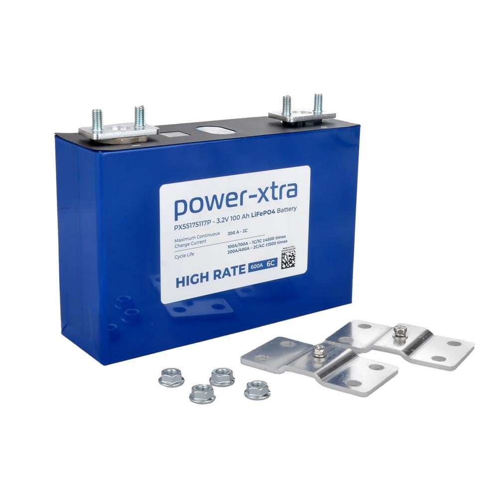 Power-Xtra PX55175117P - 3.2V 100 Ah LiFePO4 Prizmatik Şarjlı Pil - 6C