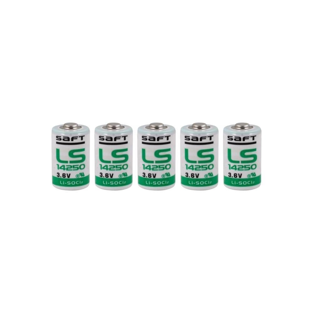 Saft LS14250 - 1/2 AA 3.6V Li-SOCI2 Lithium Pil 5 Li Paket