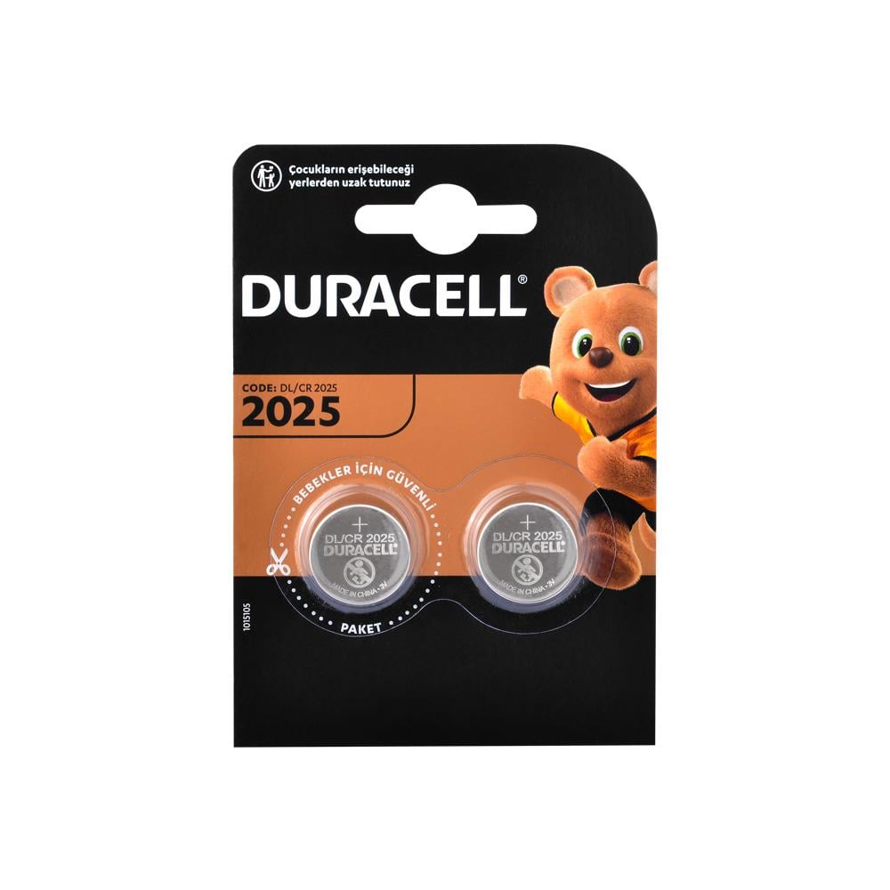 Duracell DL2025, CR2025 Lithium 3V Hafıza Pili 2'Li Blister