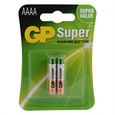 GP Super Alkalin 2 x AAAA , LR8D425 Size Extra İnce Kalem Pil