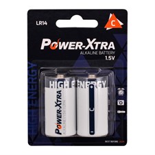 Power-Xtra LR14/C Size Alkaline Pil - 2li Blister