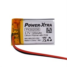 Power-Xtra PX 302030 3.7V 120mAh Lityum Polimer Pil - Batarya Mp3 pili, Mp4 pili