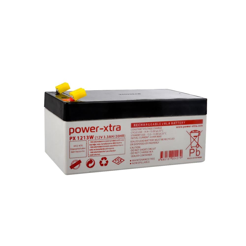 Power-Xtra 12V 3.3 Ah Bakımsız Kuru Akü