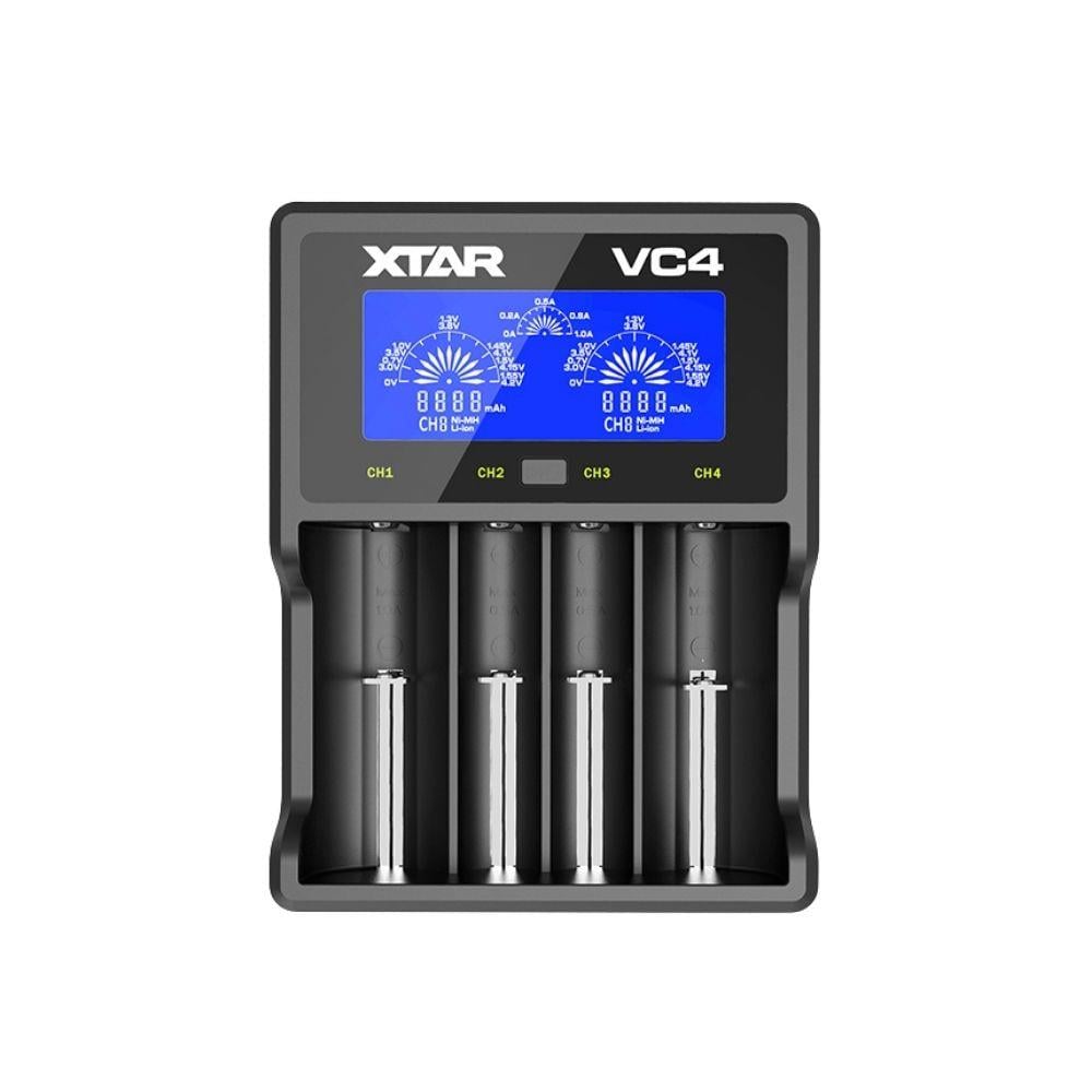 Xtar VC4 - Taşınabilir LCD Ekranlı Li-ion/Ni-Mh/Ni-Cd Pil Şarj Cihazı - 4lü