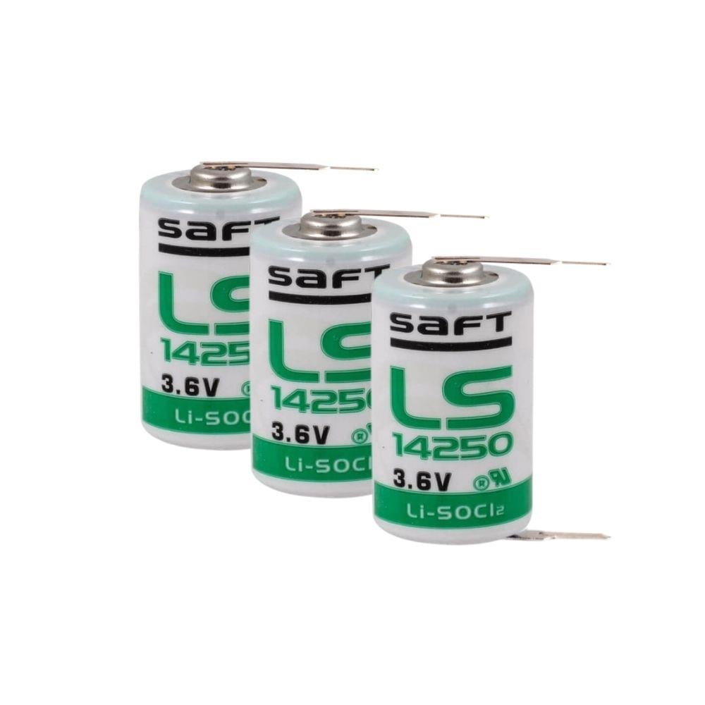 Saft LS14250 - 1/2 AA 3.6V Li-SOCI2 2PT Lithium Pil - 2 Pinli (3 Lü Paket)
