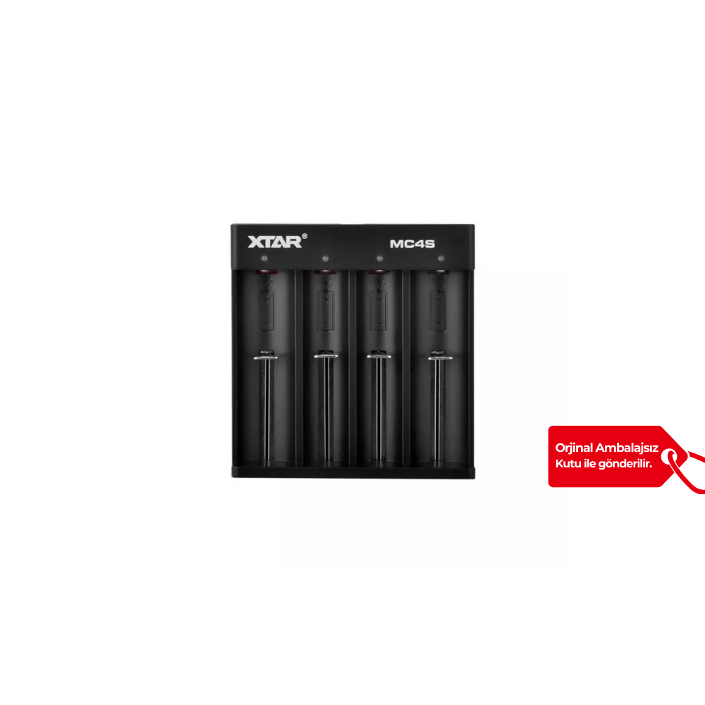 Xtar MC4S - Taşınabilir Li-ion/Ni-Mh Pil Şarj Cihazı - 4lü - K