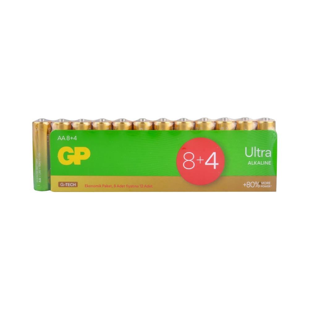GP 15AU-VS12 Alkaline LR6 AA Kalem Pil 12li Blister