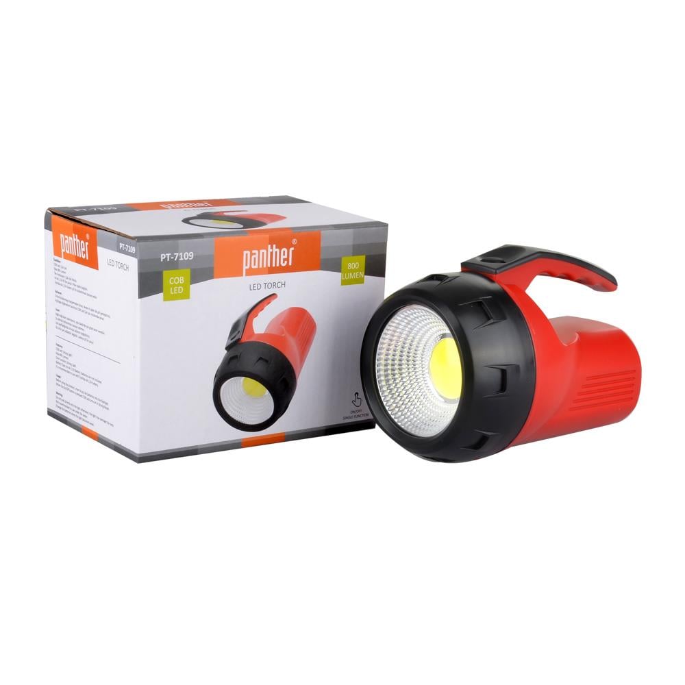 Panther PT-7109 Ledli El Feneri Kırmızı 4xAA Pilli