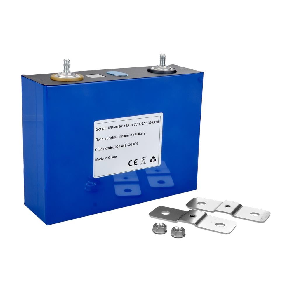 Gotion IFP50160116A - 3.2V 102 Ah - LiFePo4 Pil - 1C - 102A - with screws and busbar