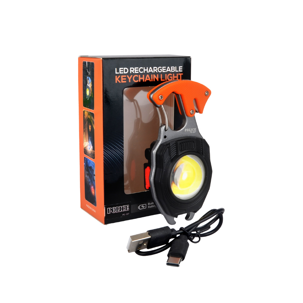 Police PE-327 Cob Ledli + Rezistans Çakmaklı Şarjlı Kamp Feneri