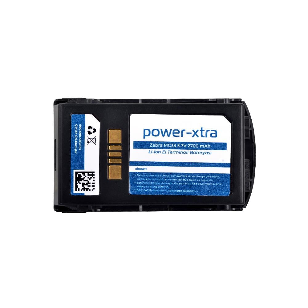 Power-Xtra - Zebra MC33 3.7V 2700mAh Li-ion El Terminali Bataryası