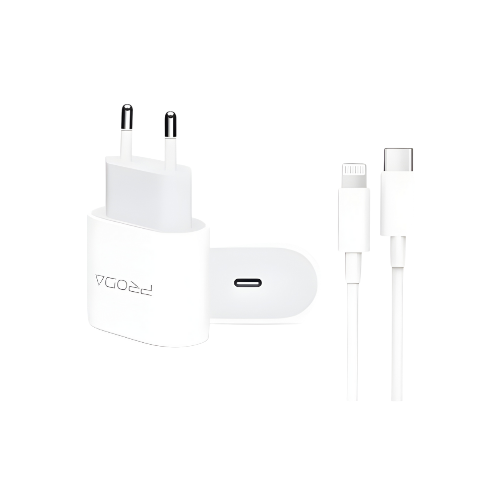 Proda PRD-87C  3.0A Type-C To Type-C Beyaz Ev Şarj Adaptörü