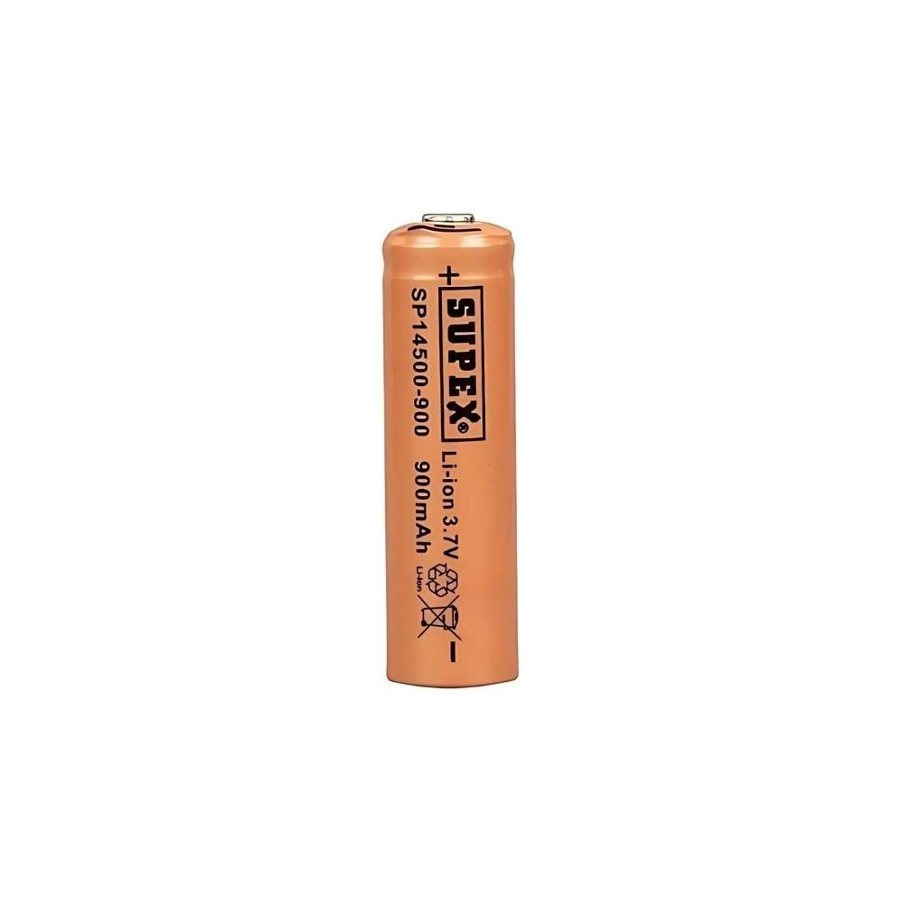 Supex 14500 AA 3.7V 900 mAh Li-Ion Şarjlı Kalem Pil (Başlı)