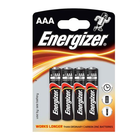 Energizer 4 x AAA Size Alkalin İnce Kalem Pil