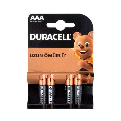 Duracell AAA Size Alkalin İnce Kalem Pil 4'Lü Fiyatı - Pilburada.com