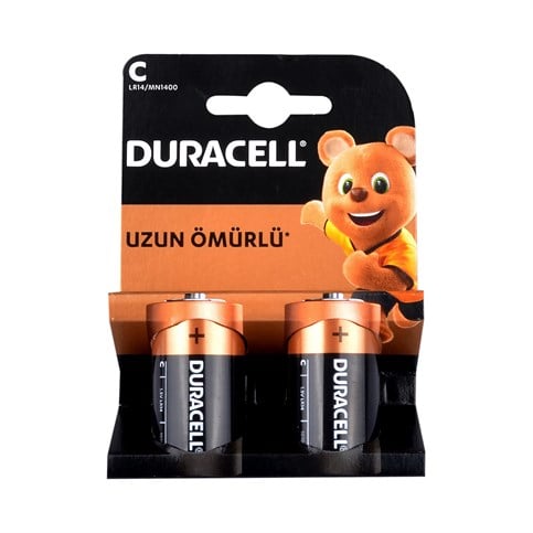 Duracell C Size Alkalin Orta Boy Pil 2'Li