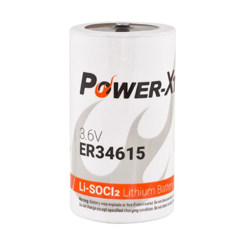 Power-Xtra 3.6V ER34615 D Size Li-SOCI2 Sayaç Pili