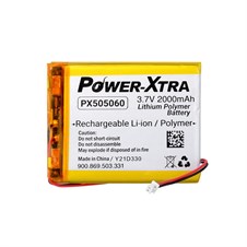 Power-Xtra PX505060 - 3.7V 2000 mAh Li-Polymer Pil - Devreli-Soketli