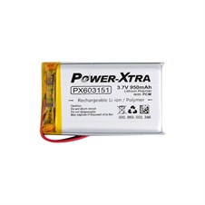Power-Xtra PX603151 - 3.7V 950 mAh Li-Polymer Pil - Devreli
