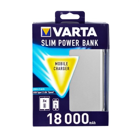 Varta 57967 Slim Power Bank 18000 mAh Mobil Şarj Cihazı C USB