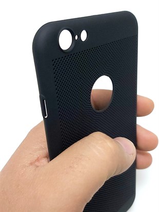 İphone 6 Plus Fileli Sert Modern Kılıf Siyah