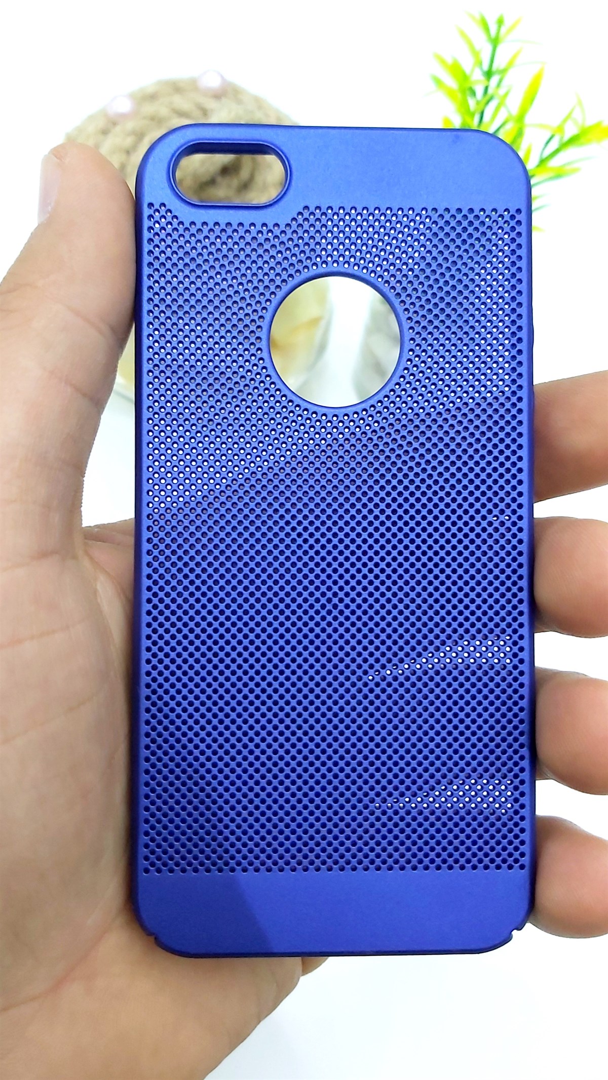 İphone 5 5S Fileli Sert Modern Kılıf Mavi