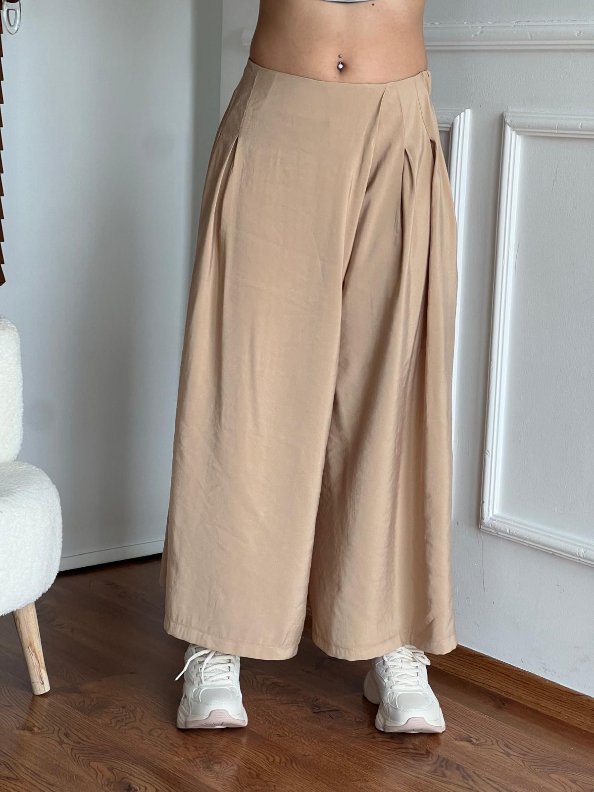 Beli Lastikli Pareo Pantolon 2067 Camel