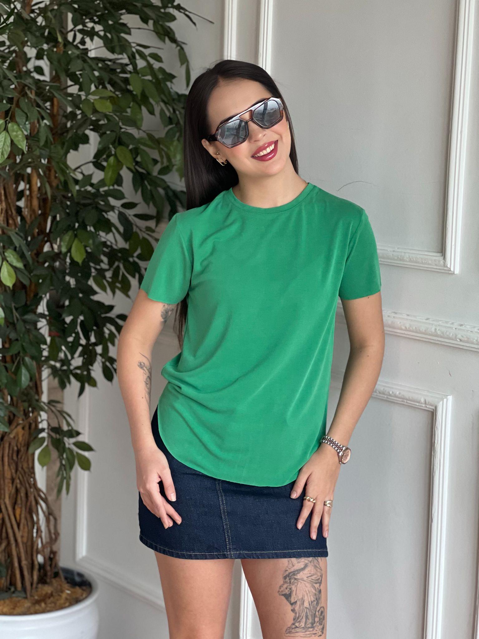 Bisiklet Yaka Tshirt 4751 Yeşil