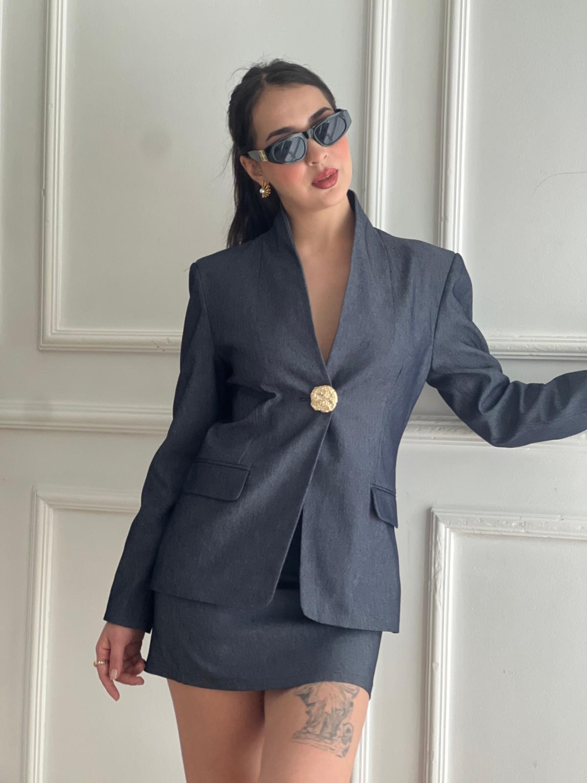 Ceket Etek Takım 902129 Lacivert