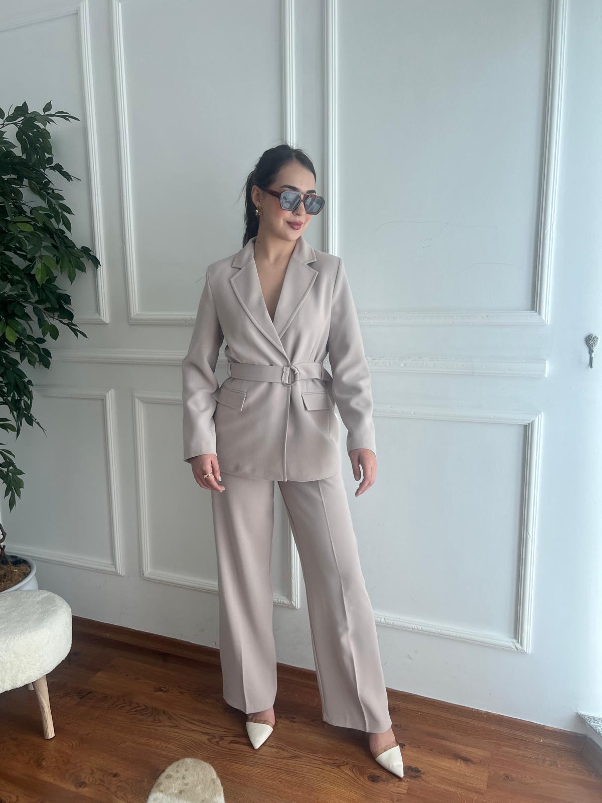 Ceket Pantolon Takım 16650 Koyu Bej