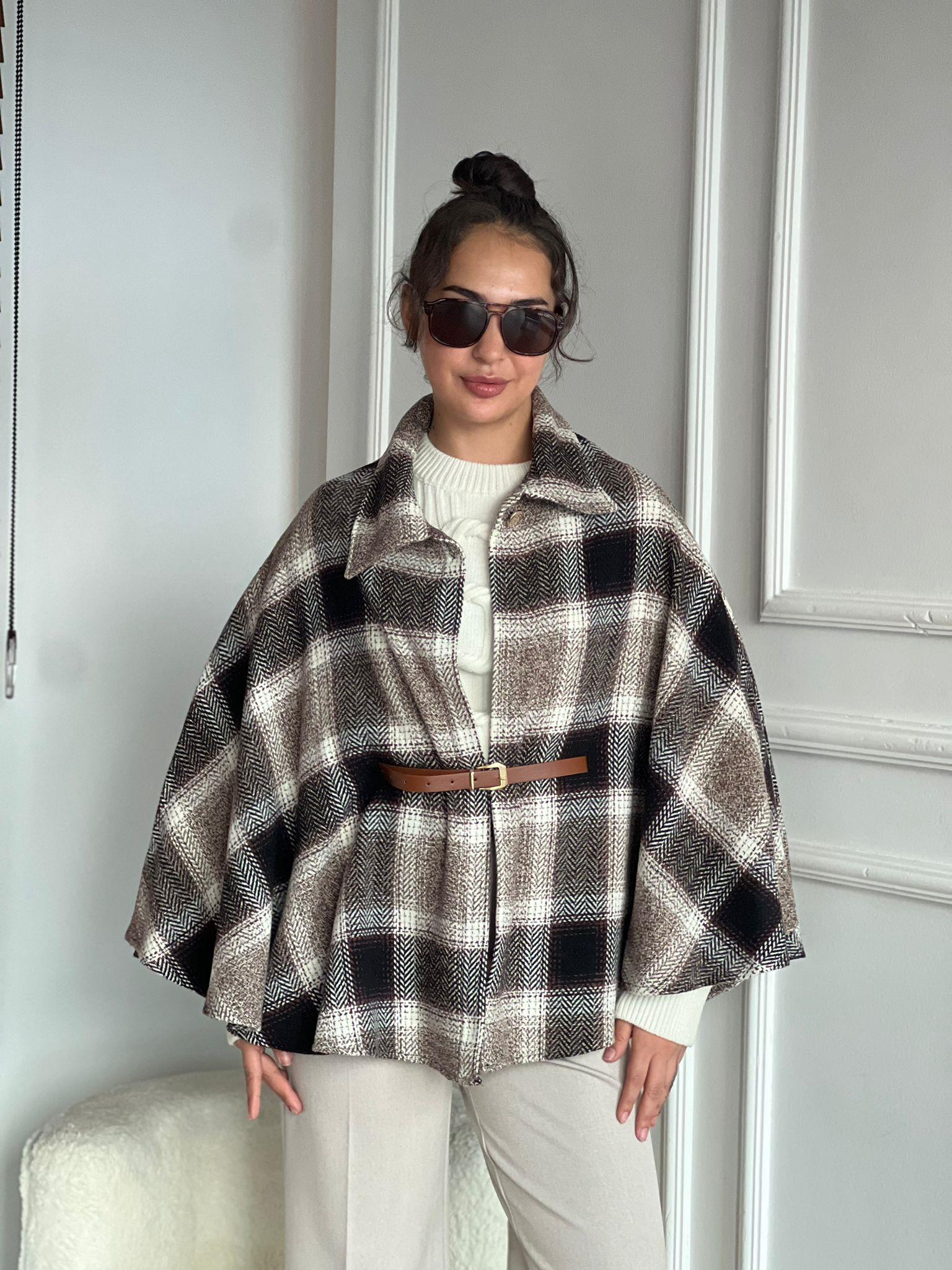 Kemerli Ekoseli Panço 0845 Kahverengi