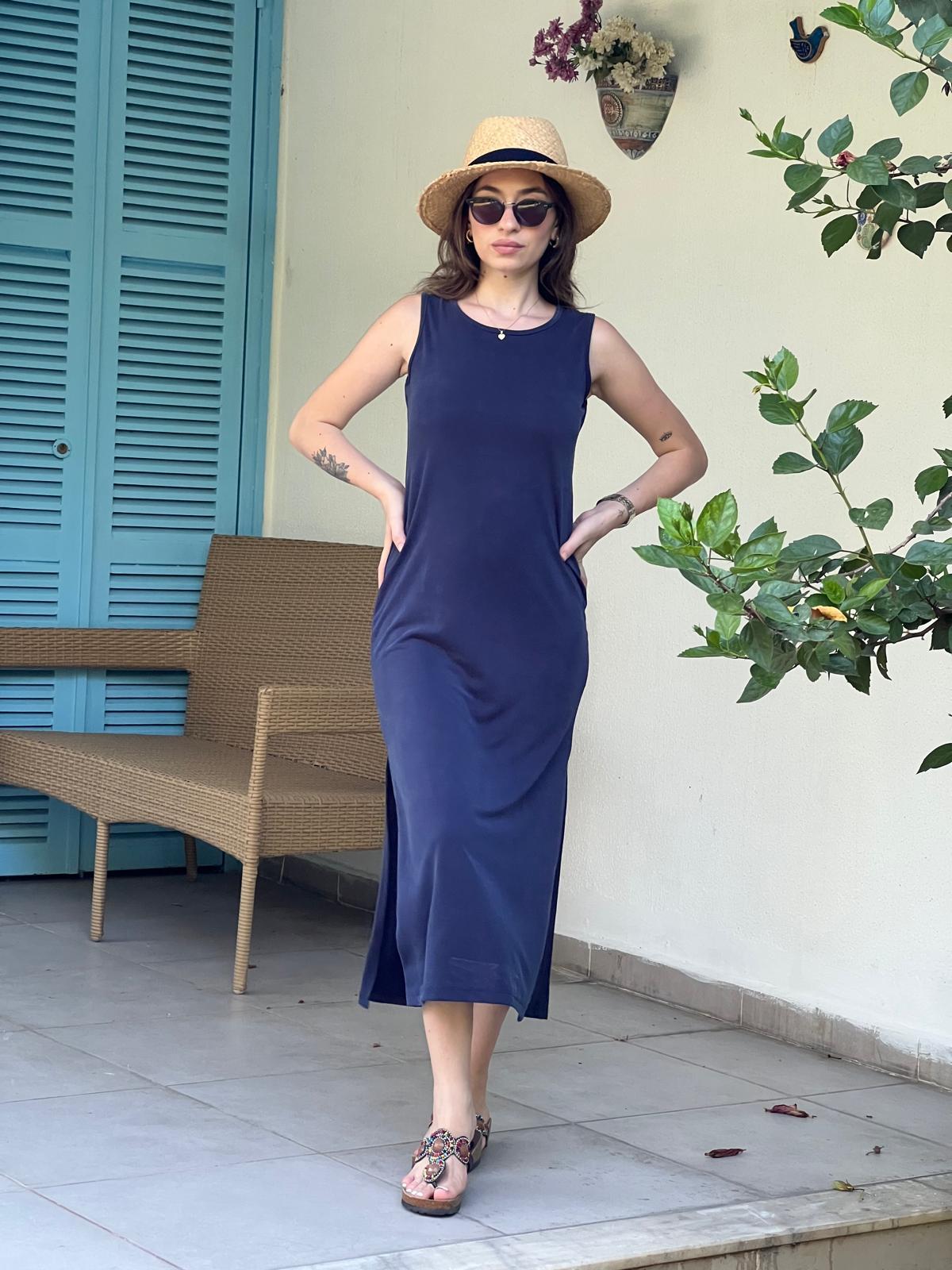 Oysho Kumaş Askılı Elbise 240128 Lacivert