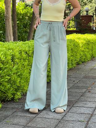 Bol Paça Gabardin Pantolon 5559 Açık Haki