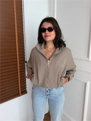 Bomber Ceket 265170 Koyu Bej