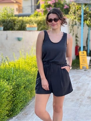 Modal Atlet Şort Takım 7248 Siyah
