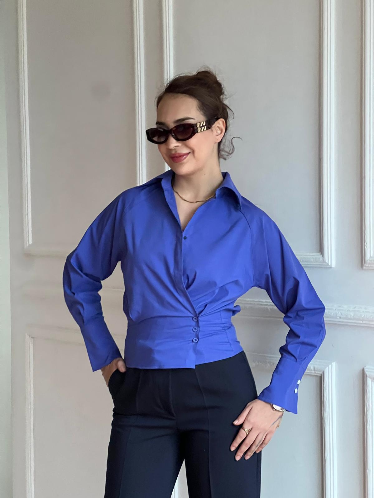 Arkası Pileli Gömlek 29535 Koyu Mavi