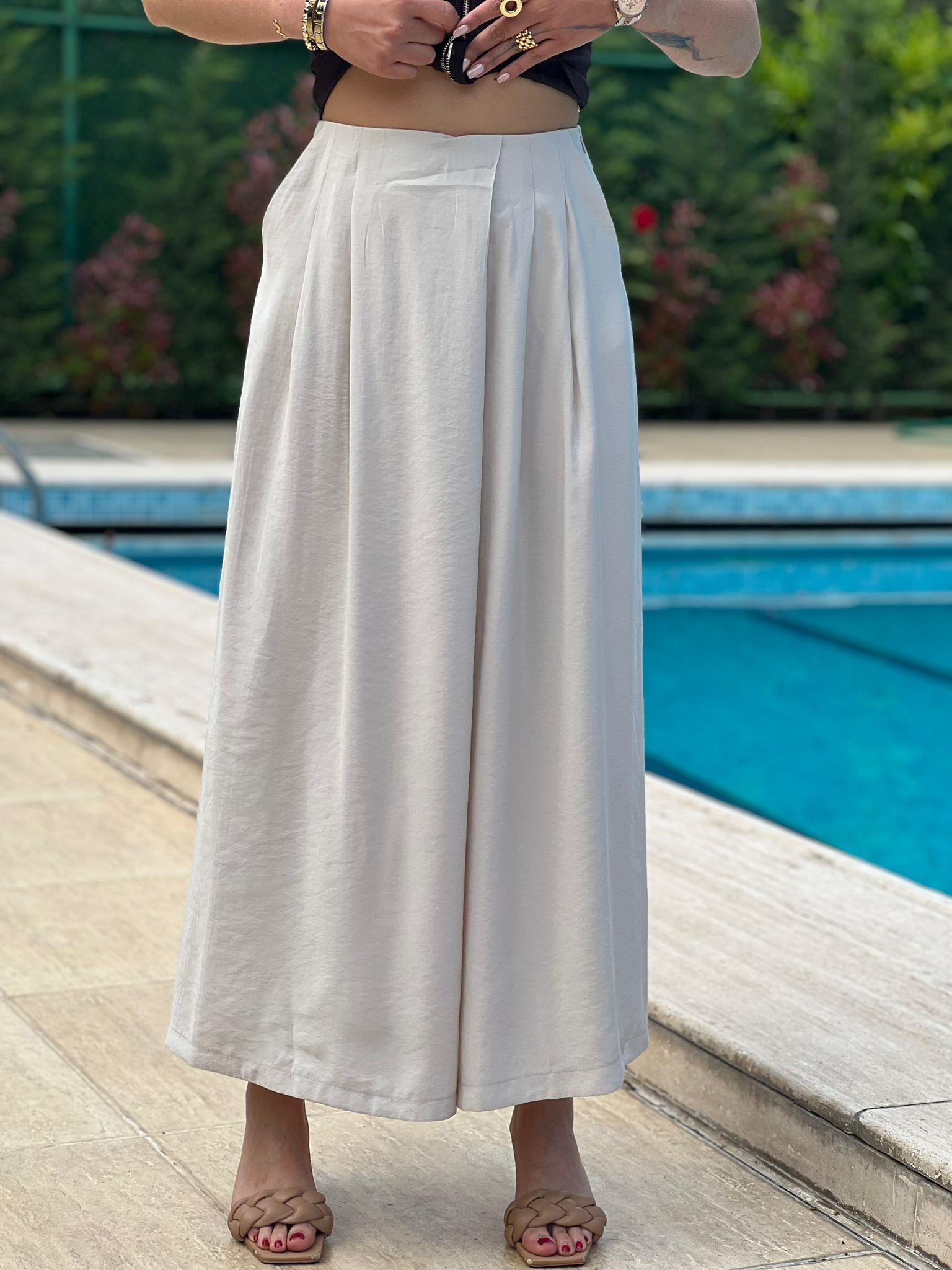 Beli Lastikli Pareo Pantolon 1293 Bej